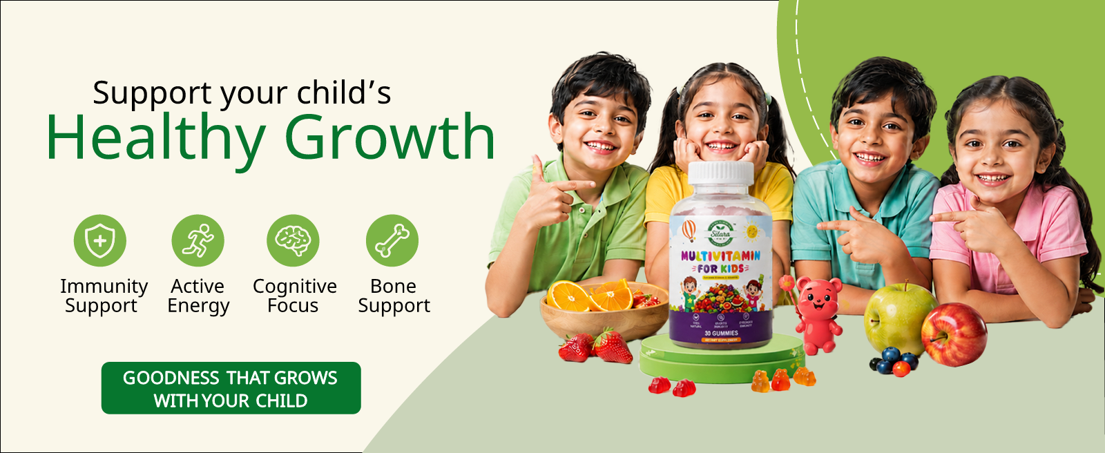 Sitara Kids Multivitamin Banner